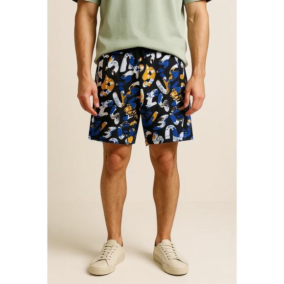 NWT Guess Boy's Shorts Rebel Graffiti Multi 14 - Picture 1 of 11
